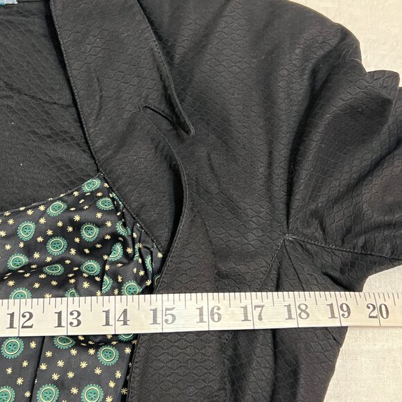 Vintage SANTA FE Floral Dress Women’s Size 4 90s Retro Bodycon Black Garden Prin - Picture 8 of 11